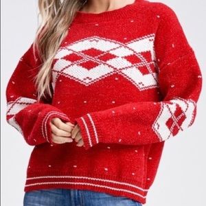 🎄NWT🎄 red chenille sweater